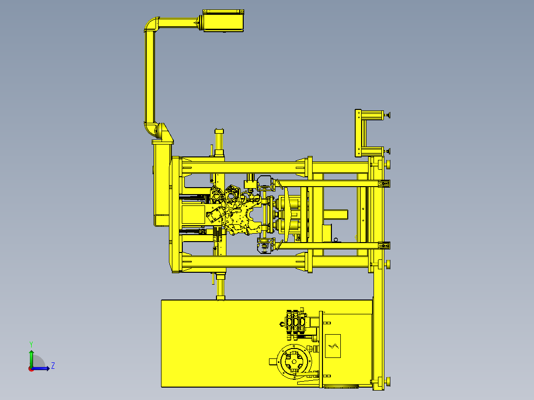 缸体碗形塞压装机左视图