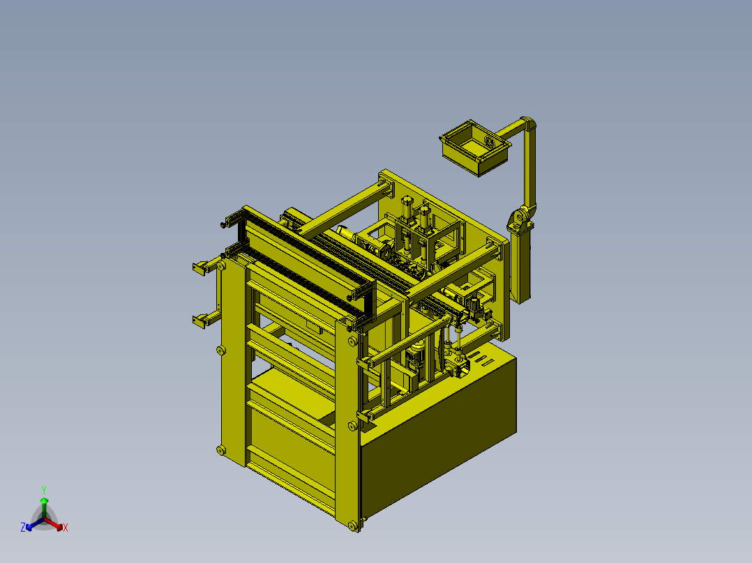 缸体碗形塞压装机正等轴测图