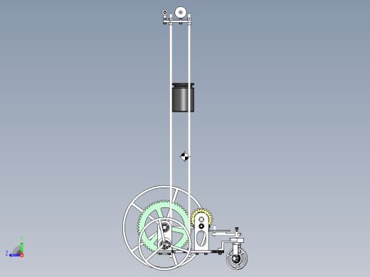 s形 轨迹无碳小车图 无碳小车 机械设计参考资料设计素材右视缩略图