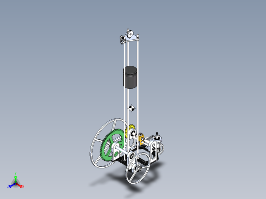 s形 轨迹无碳小车图 无碳小车 机械设计参考资料设计素材正等轴测缩略图
