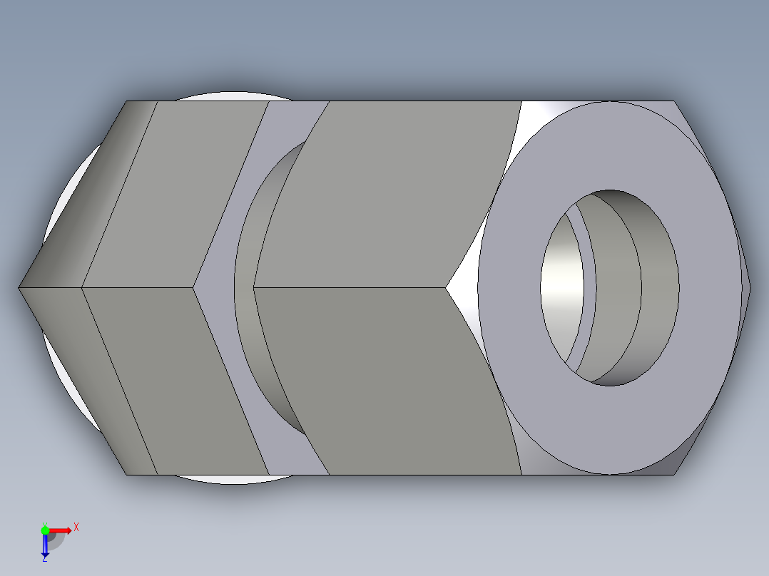 卡套式工业通用硬管接头EO_Adjustable_locknut_45_deg_elbow_VEE10LMORCF俯视图