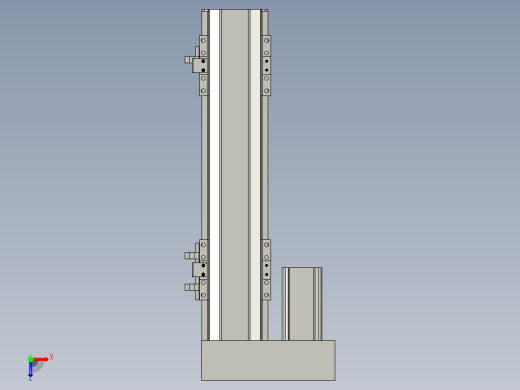 直线模组LHA6-S200-L-100W(16丝杆)设计图纸俯视缩略图