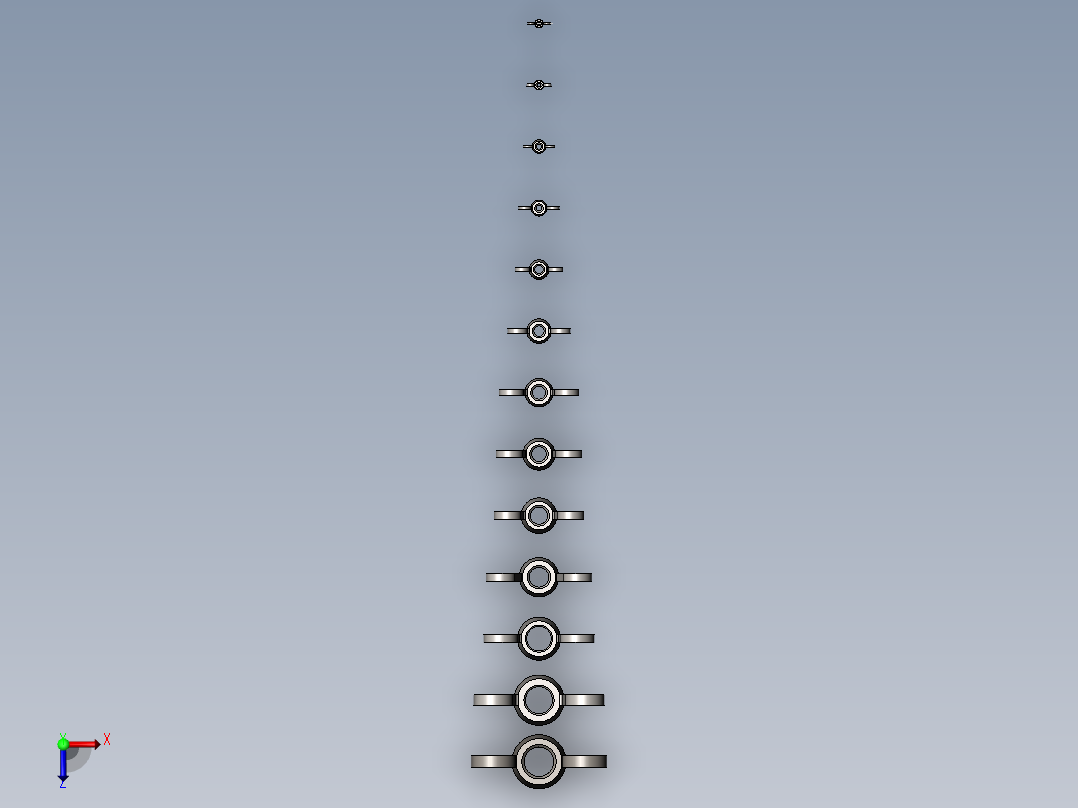各种蝶形螺母羊角螺母(1)俯视图