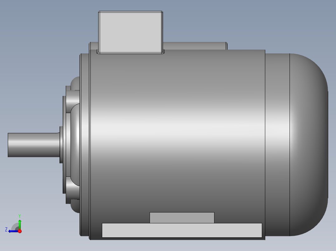 异步电机DJ_YS系列(IP44)_IMB34型_YS-90S-6右视图