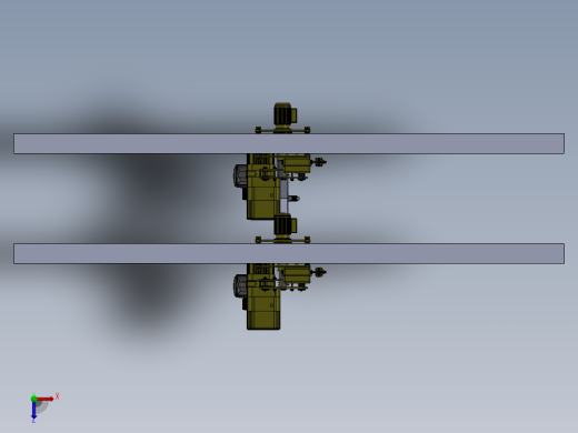 用于在工业建筑内支撑和移动重物的电动葫芦俯视缩略图