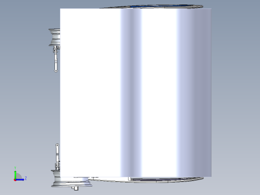 电动汽车右前车门设计含三维图二维图说明书左视缩略图