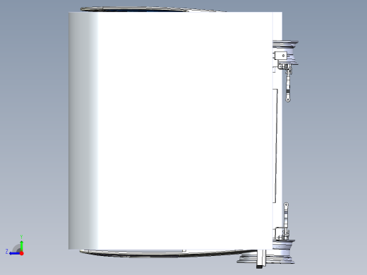 电动汽车右前车门设计含三维图二维图说明书右视缩略图