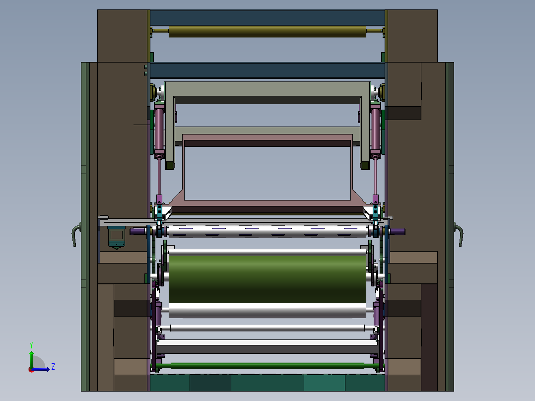 吹膜机自动后收卷设备左视图