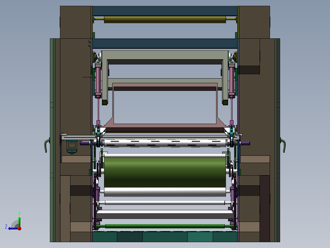 吹膜机自动后收卷设备右视图