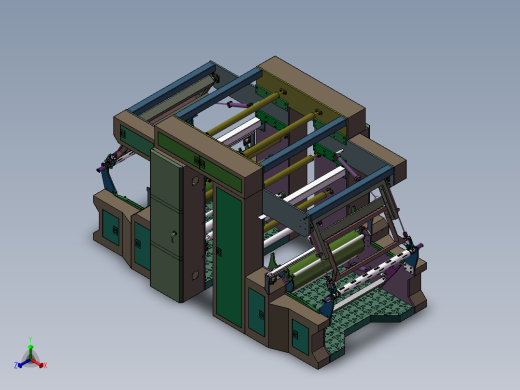 吹膜机自动后收卷设备正等轴测缩略图