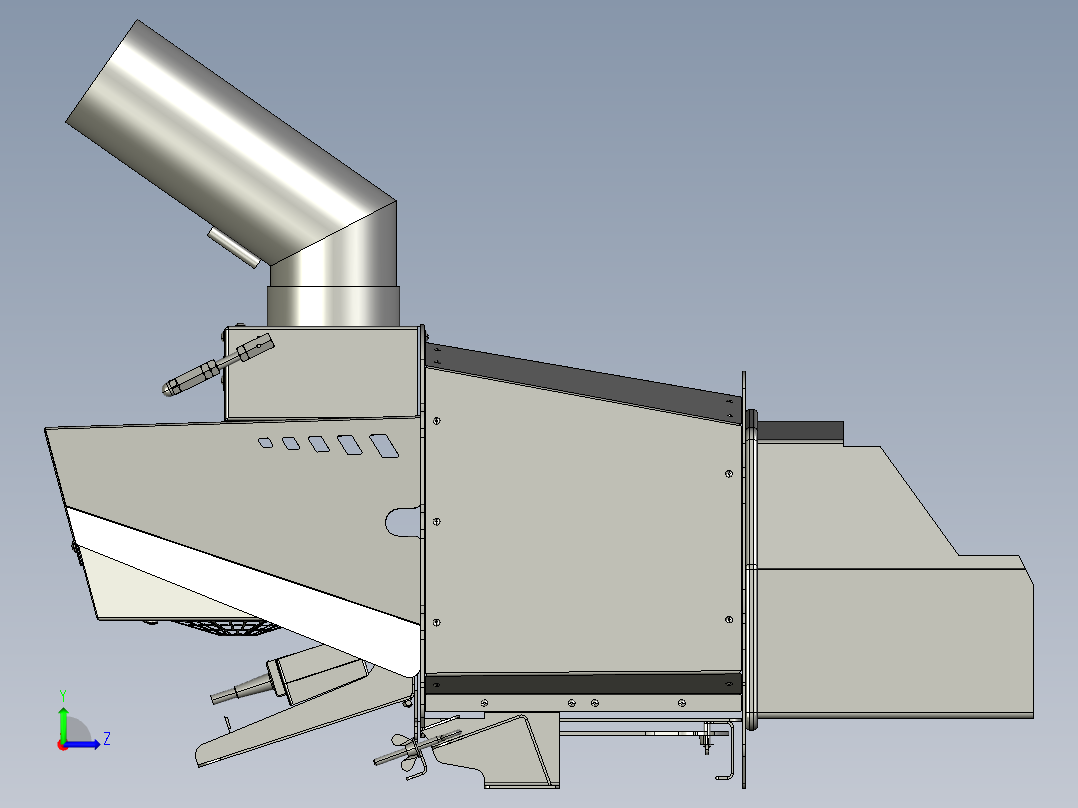 颗粒燃烧器150 - 200千瓦左视图