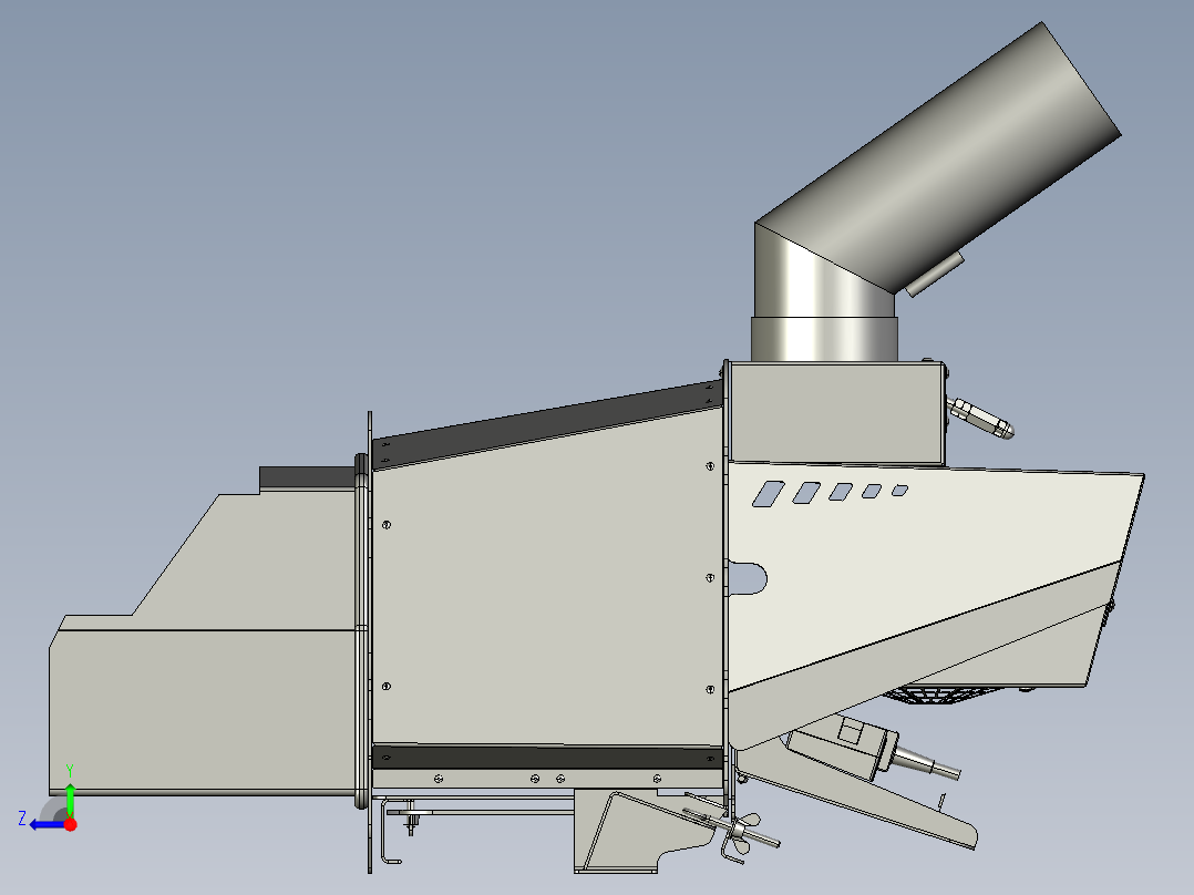 颗粒燃烧器150 - 200千瓦右视图