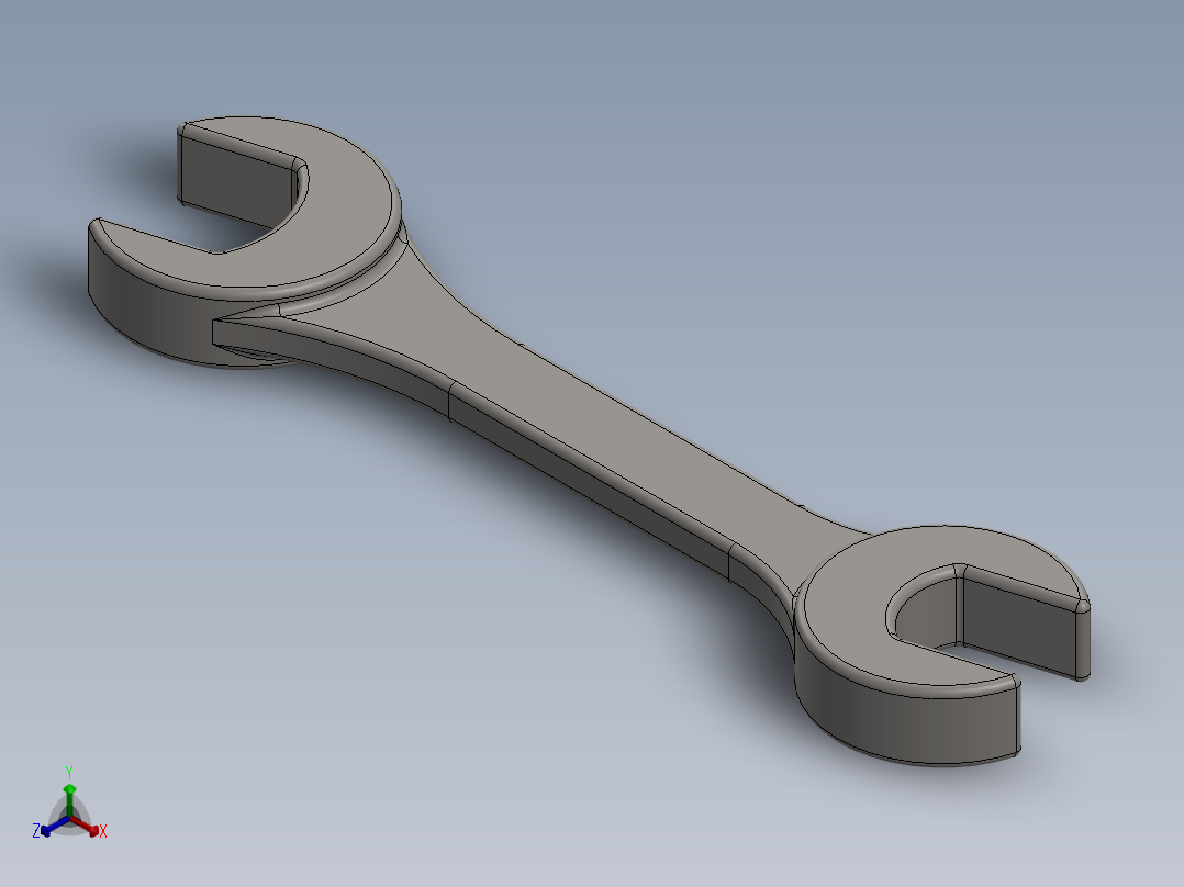 扳手正等轴测图