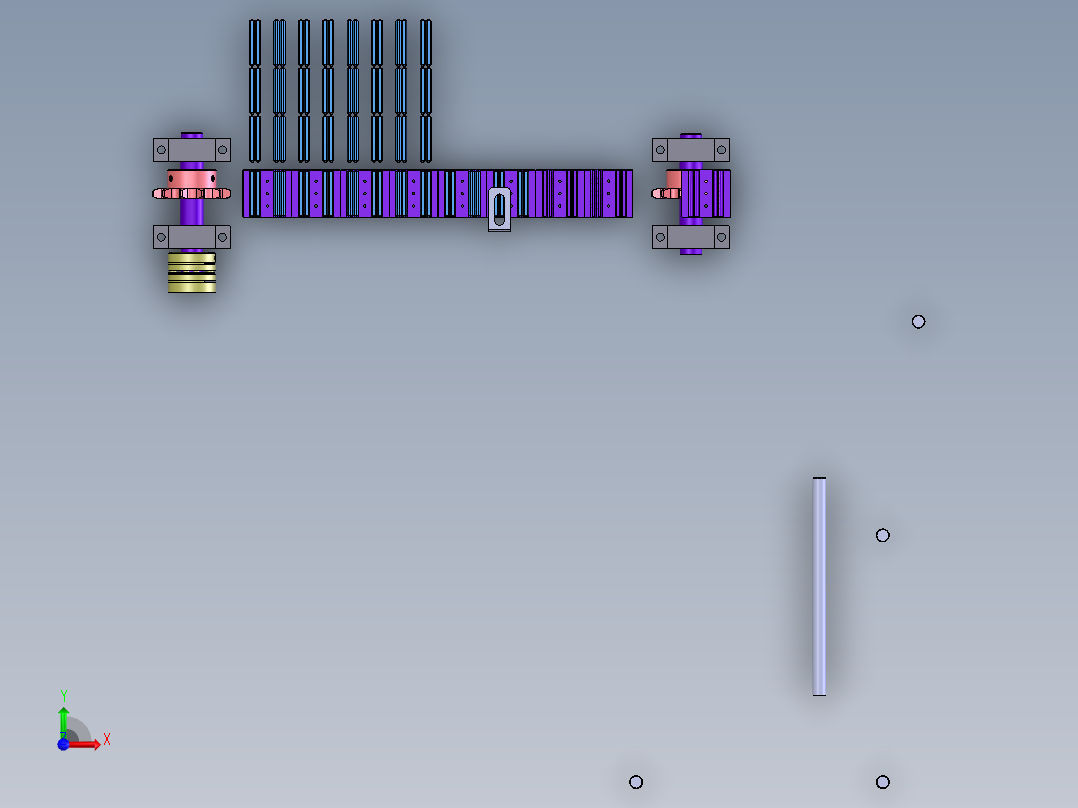 六角批头自动供料分料机（sw18可编辑+工程图+BOM）前视图