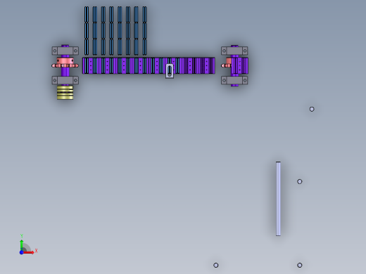 六角批头自动供料分料机（sw18可编辑+工程图+BOM）前视缩略图