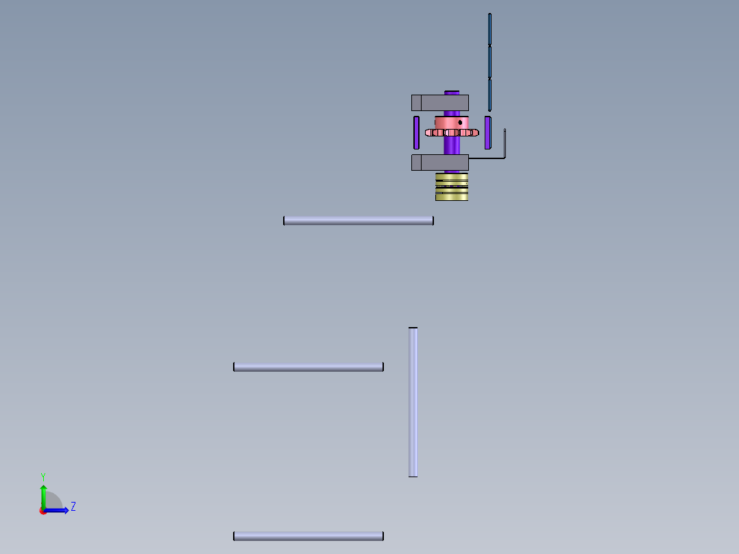 六角批头自动供料分料机（sw18可编辑+工程图+BOM）左视图