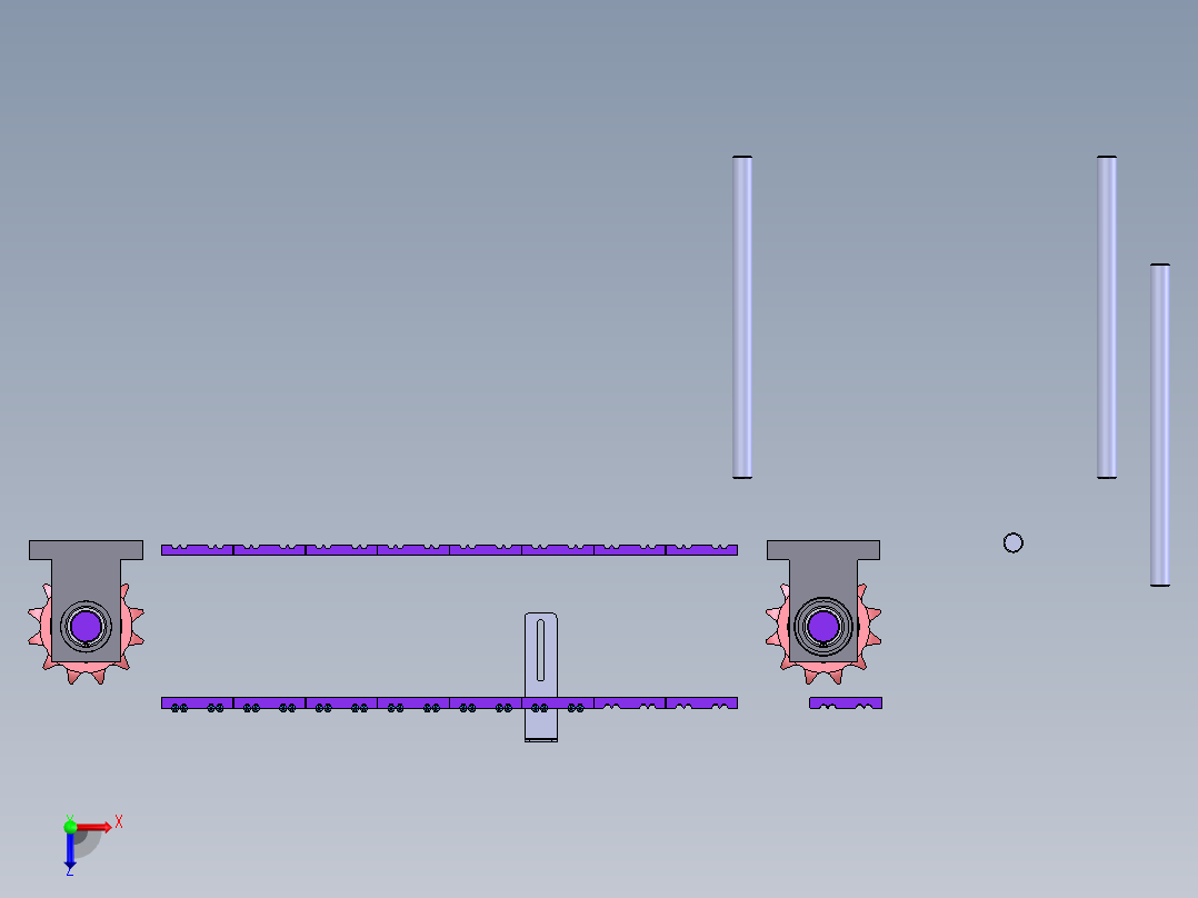 六角批头自动供料分料机（sw18可编辑+工程图+BOM）俯视图