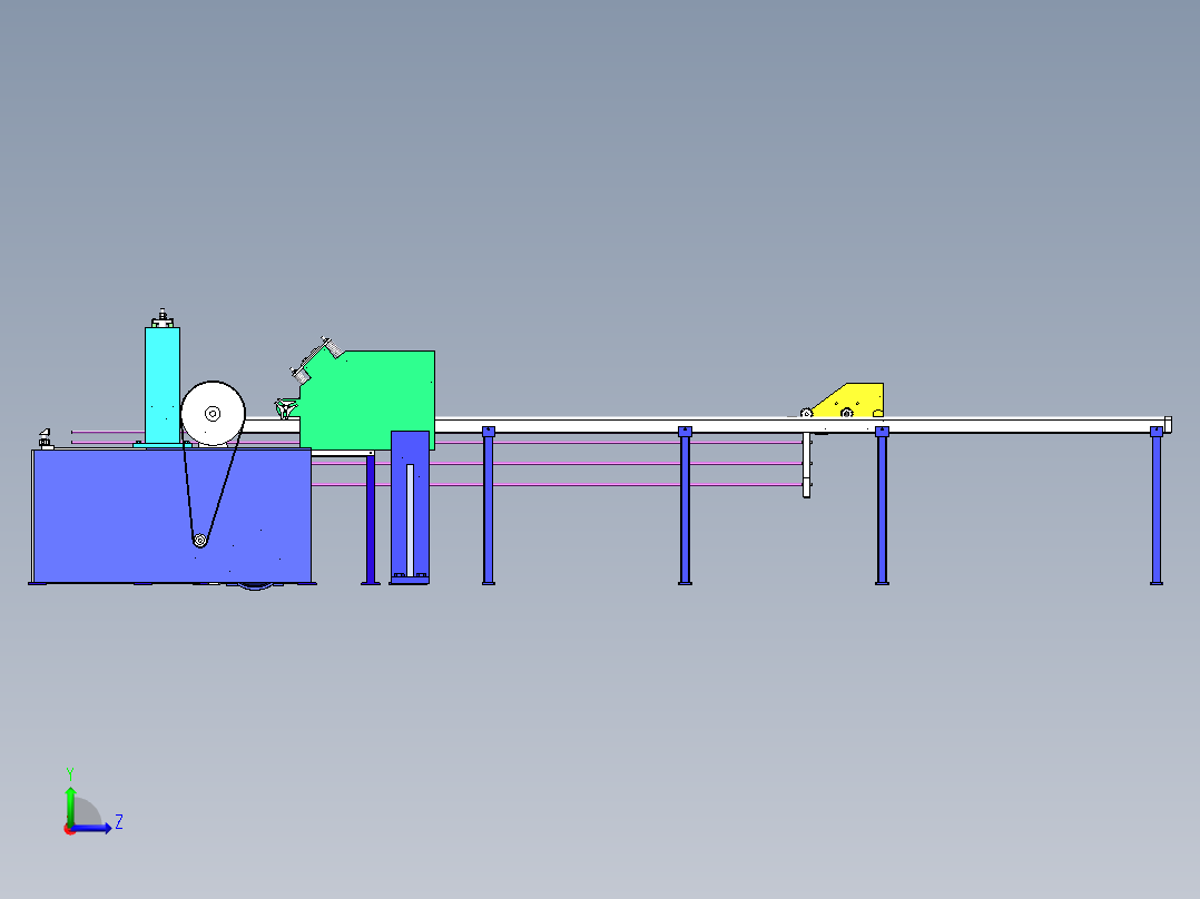 异型钢筋笼自动排焊机（已量产）左视图
