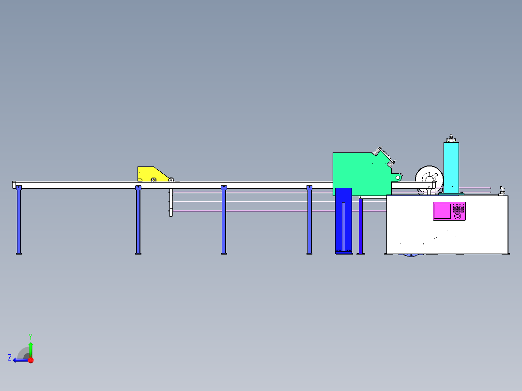 异型钢筋笼自动排焊机（已量产）右视图