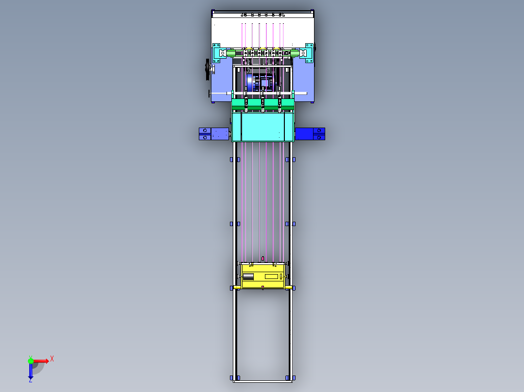 异型钢筋笼自动排焊机（已量产）俯视图