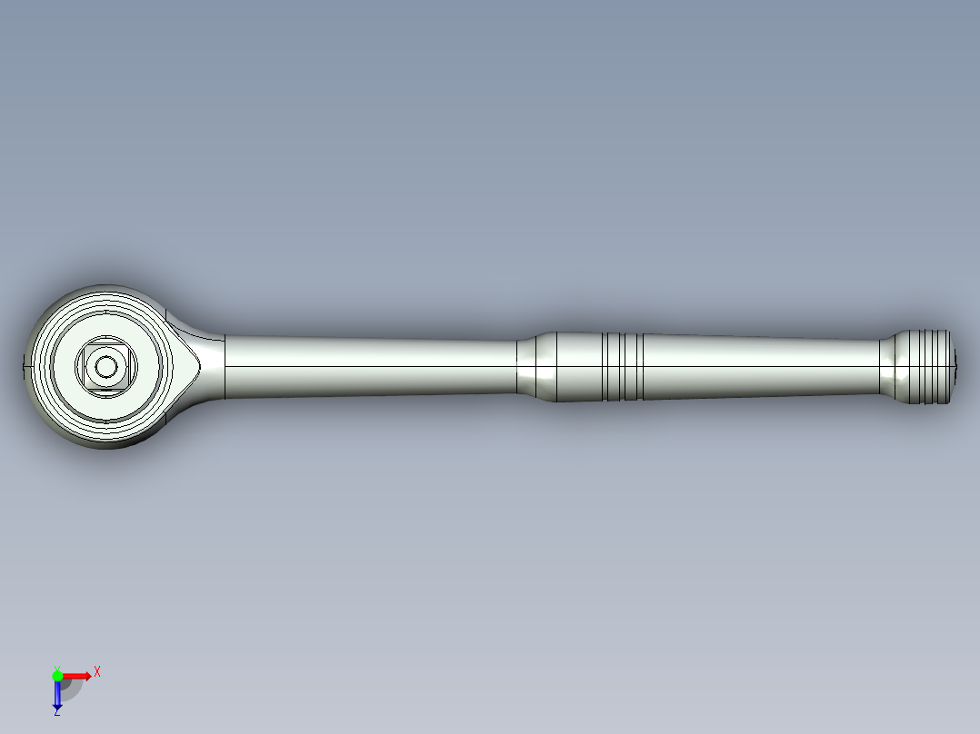 棘轮扳手俯视图