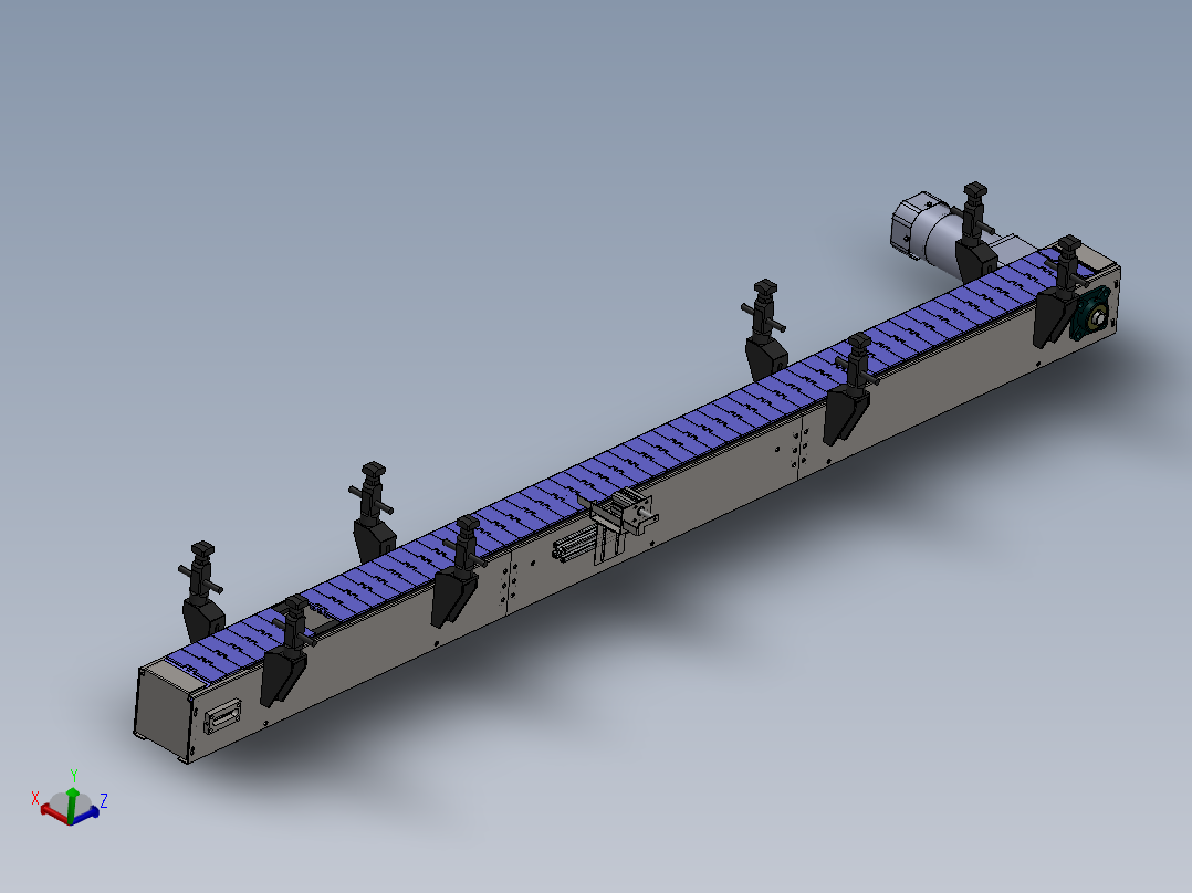 塑料平顶链输送机构