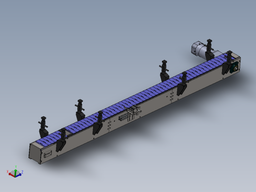 塑料平顶链输送机构