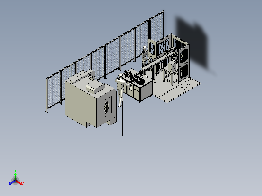 机床加工检测打包流水线