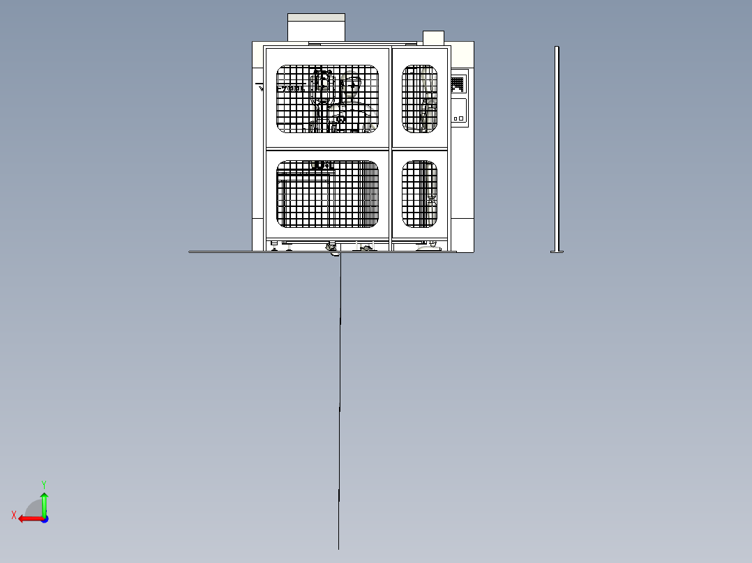 机床加工检测打包流水线后视图