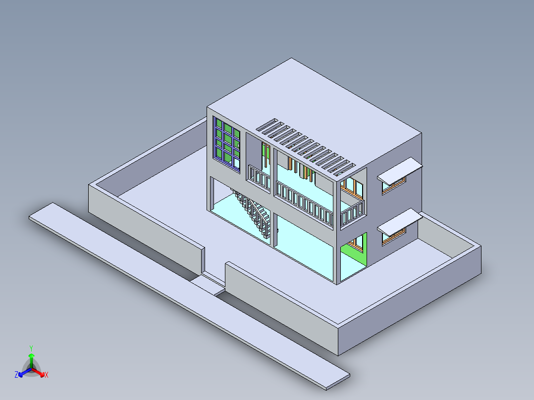 B2004055-二层楼房