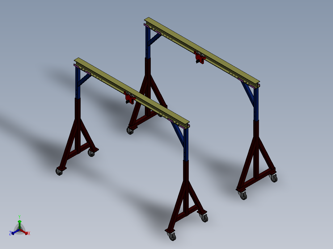 龙门架(24)正等轴测图