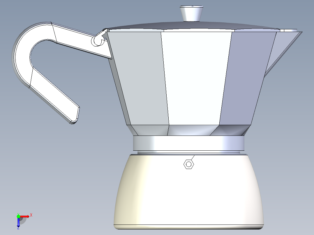 摩卡壶俯视图