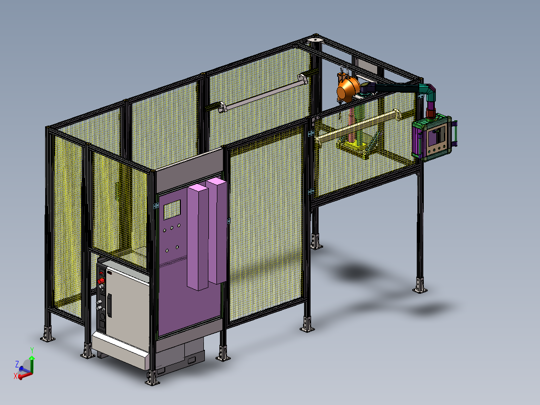 智能喷漆设备围栏总装