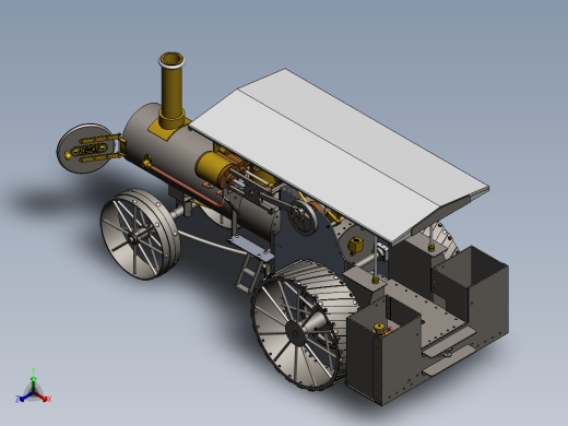 蒸汽机model-steam-traction-engine-1835-模型格式为 sw