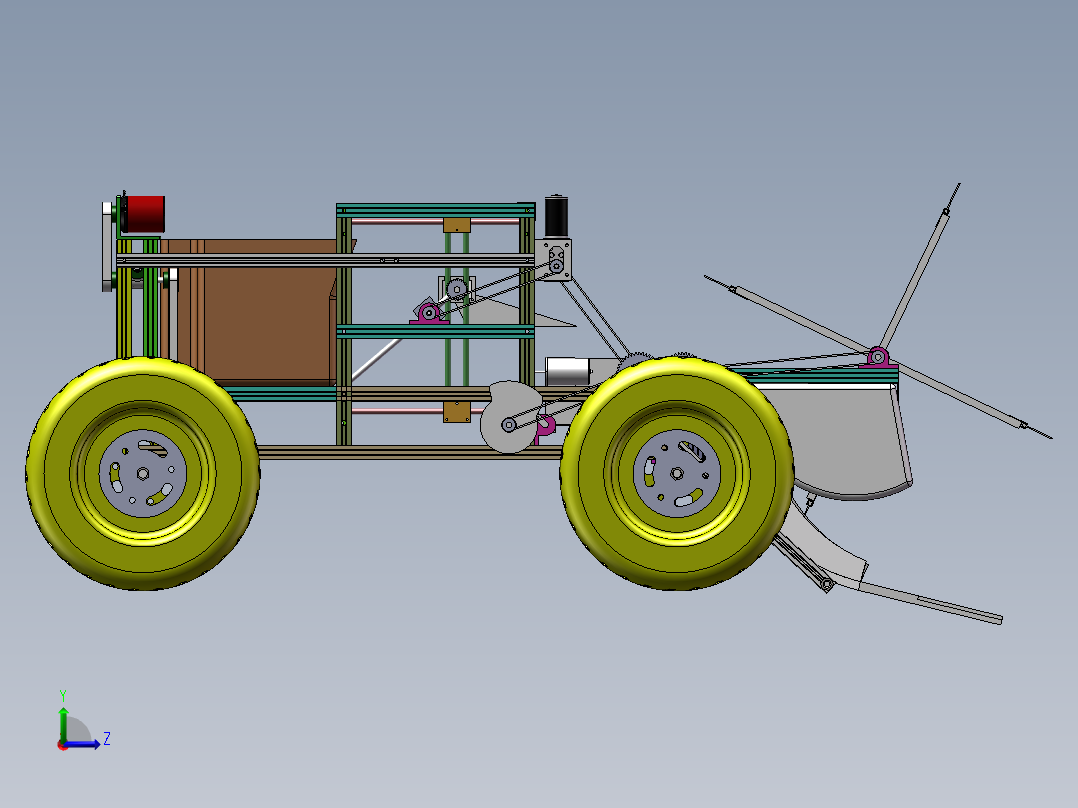 水陆两栖漂浮物收集装置左视图