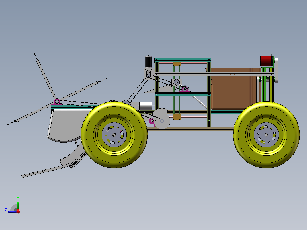 水陆两栖漂浮物收集装置右视图