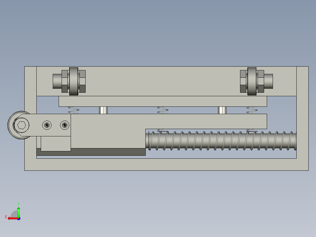 自锁装配后视图