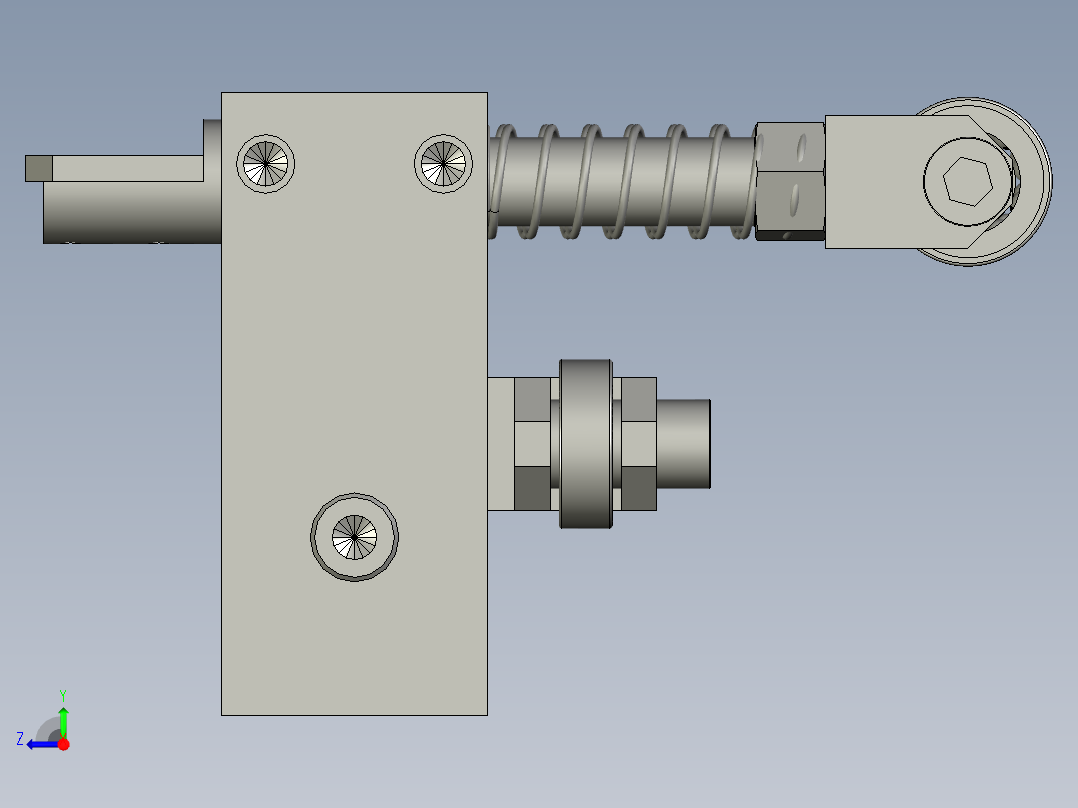 自锁装配右视图