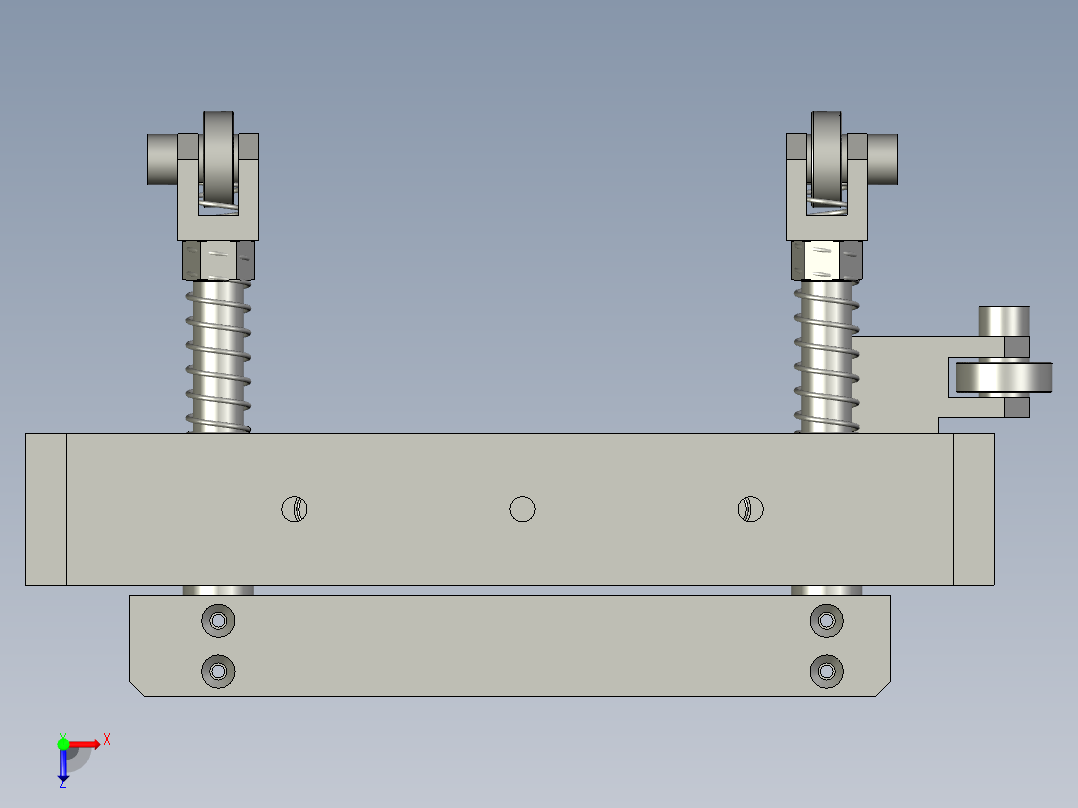 自锁装配俯视图