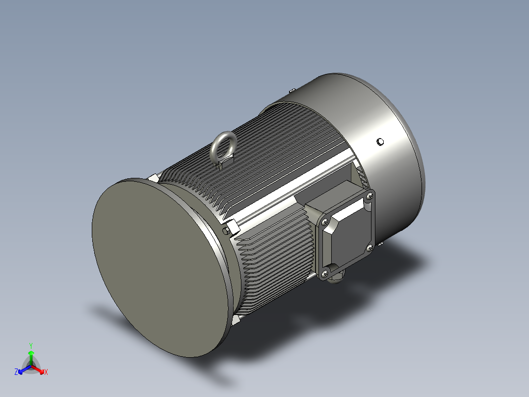 RX57底脚轴伸式安装斜齿轮减速机RX57-Y025-4P-71-M1-0_电机主视图