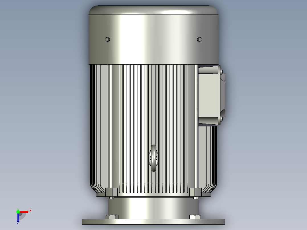 RX57底脚轴伸式安装斜齿轮减速机RX57-Y025-4P-71-M1-0_电机俯视图