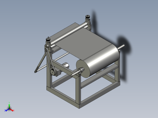 革基布的卷料机