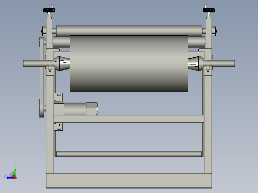 革基布的卷料机右视图