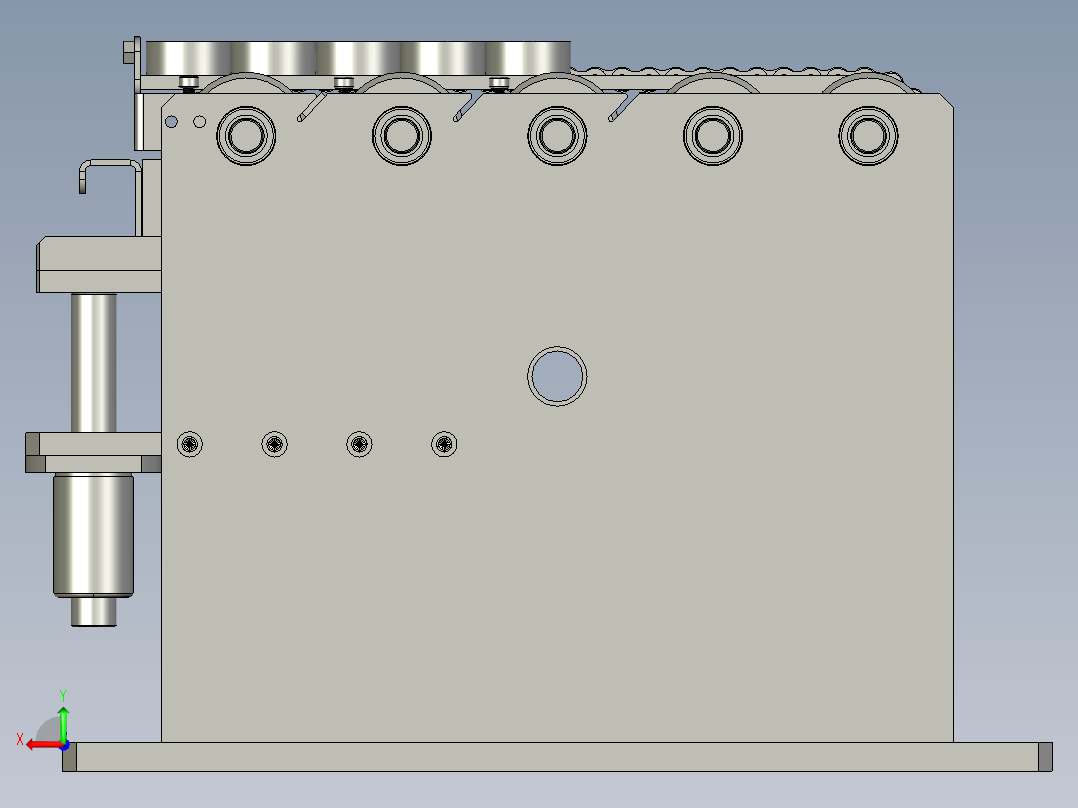 RS-滚胶机底部滚胶机构-链轮后视图