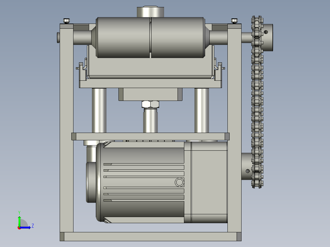 RS-滚胶机底部滚胶机构-链轮左视图