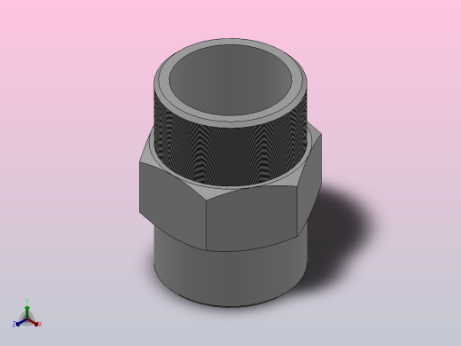 IBB 双外螺纹直通过渡接头_IBB-G02正等轴测缩略图