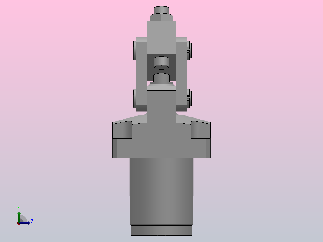 HCLV-F单动连杆式夹紧器[HCLV25-F]左视图