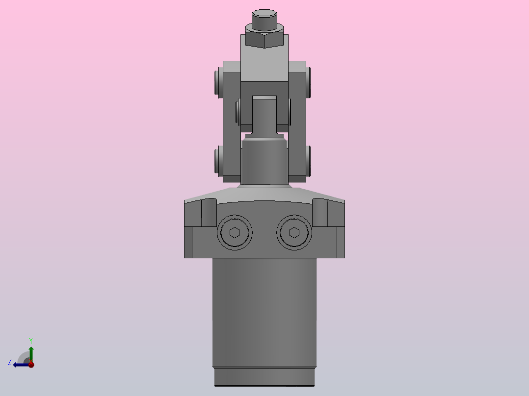 HCLV-F单动连杆式夹紧器[HCLV25-F]右视图