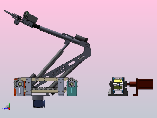 机械手和流水线机构右视缩略图