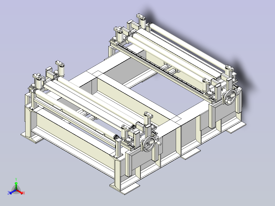 距离可调式压辊输送机设计主视图
